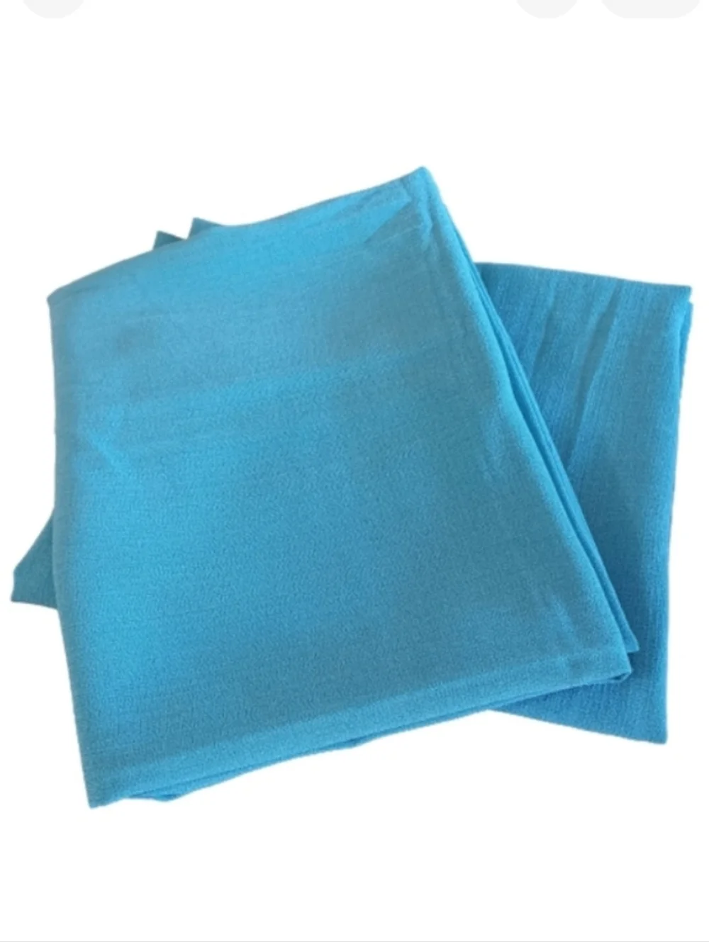 BGment Aqua Blue 2 Panel 52 X 45 Size Linen Look Slot Top Rod Pocket Curtain Set